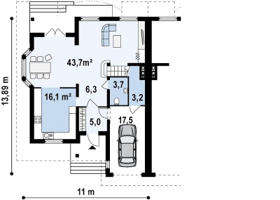 построить двухэтажный дом площадью 223 кв