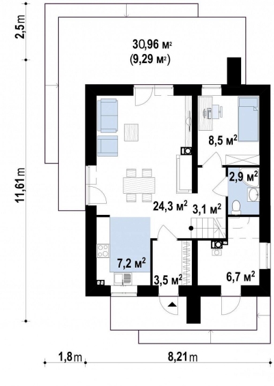 построить двухэтажный дом площадью 120 кв