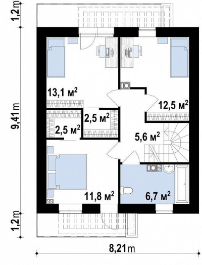 построить двухэтажный дом площадью 120 кв